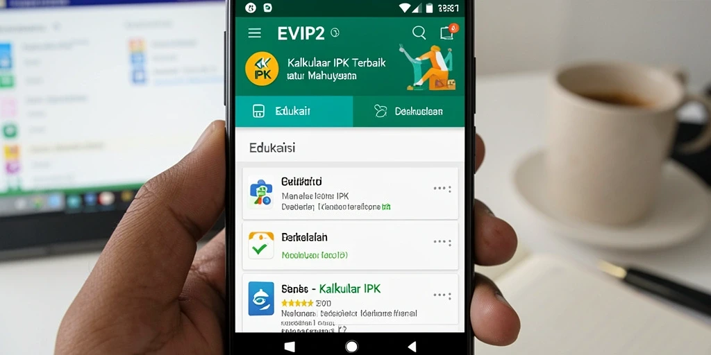 Antarmuka simpel dan fungsional dari Kalkulator IPK EVIP2.