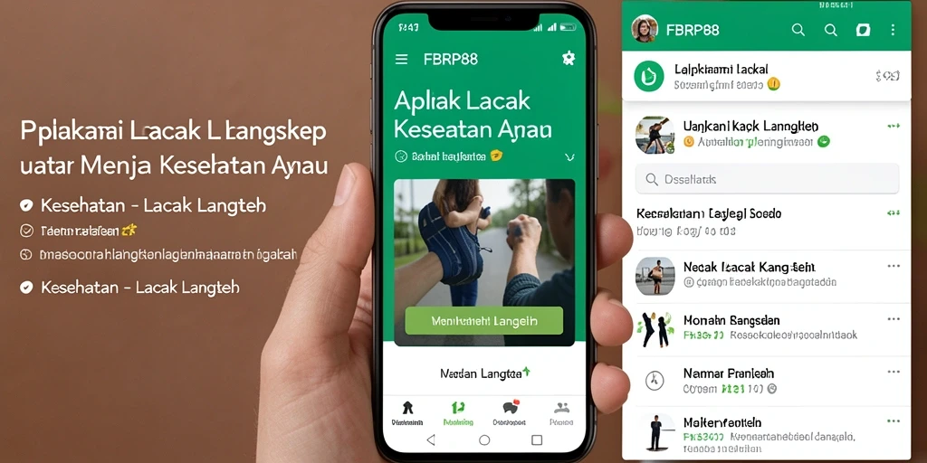 Tampilan antarmuka utama FBRP88 untuk lacak langkah.