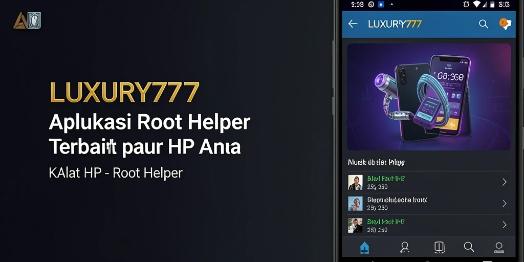Antarmuka aplikasi LUXURY777 yang user-friendly dan fungsional.