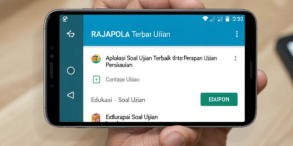 Tampilan antarmuka pengguna RAJAPOLA saat mengakses soal ujian.