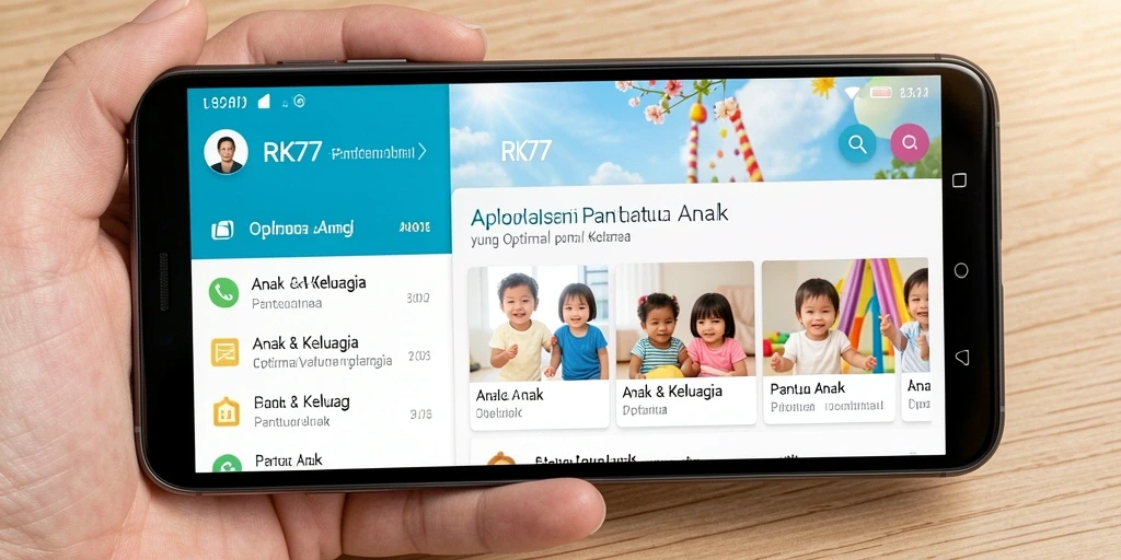 Antarmuka pengguna RK77 yang intuitif dan informatif.