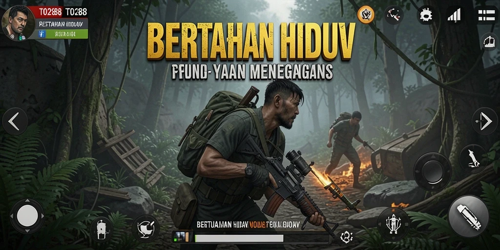 Tampilan antarmuka dan fungsi gameplay bertahan hidup TO288 yang menegangkan.