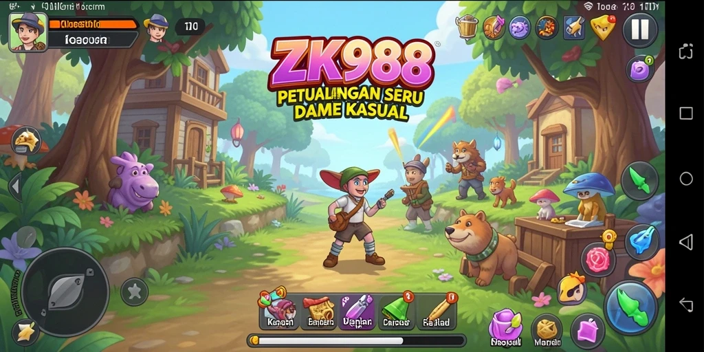 Antarmuka menarik dengan berbagai level yang menantang.
