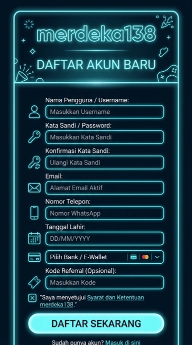 Buat Akun Baru merdeka138 untuk Pengguna Android